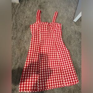 Zara red gingham dress